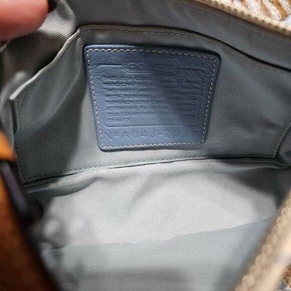 2004 Vintage y2k Coach Demi Shoulder Bag in Blue Optic Signature Monogram Purse - Picture 6 of 6